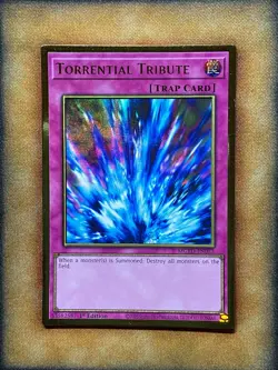 Yugioh Torrential Tribute MGED-EN052 Gold Rare 1st Ed NM - Image 1