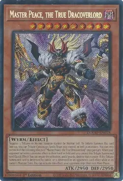 Master Peace, The True Dracoverlord DOOD-EN018 Secret Rare NM Near Mint Yugioh - Image 1
