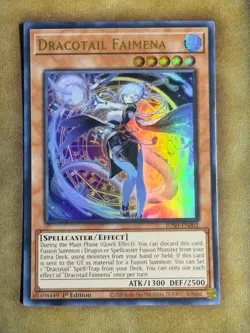 Yugioh Dracotail Faimena JUSH-EN002 Ultra Rare 1st Ed NM - Image 1