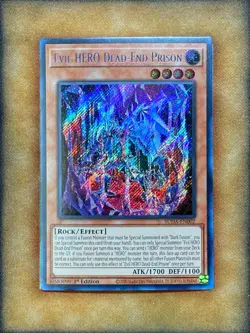 Yugioh Evil HERO Dead-End Prison SUDA-EN002 Secret Rare 1st Ed NM - Image 1