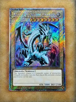 Yugioh Blue-Eyes White Dragon RA03-EN079 Platinum Secret Rare 1st Ed NM - Image 1