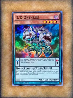 Yugioh D/D Orthros SDPD-EN004 Super Rare 1st Ed NM - Image 1
