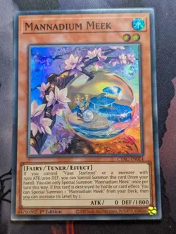Mannadium Meek - CYAC-EN014 - Super Rare - 1st Edition Near Mint Yugioh! - Image 1