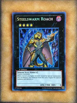 Yugioh Steelswarm Roach GENF-EN099 Secret Rare 1st Ed NM - Image 1