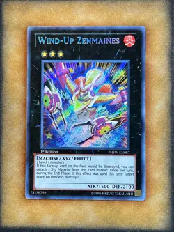 Yugioh Wind-Up Zenmaines PHSW-EN087 Secret Rare 1st Ed NM - Image 1