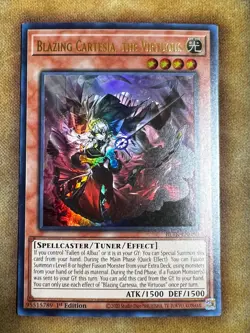 Yugioh Blazing Cartesia, The Virtuous BLTR-EN080 Ultra Rare 1st Ed NM - Image 1
