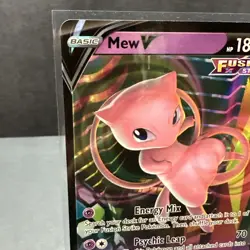 Pokemon TCG Fusion Strike Mew V Ultra Rare Holo Card 113/264 - Image 3