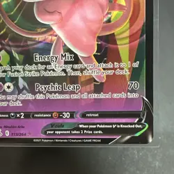 Pokemon TCG Fusion Strike Mew V Ultra Rare Holo Card 113/264 - Image 5