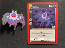 MetaZoo Mothman Holo Promo Card Pin Club Nightfall 1/15 NM with Pin - Image 1
