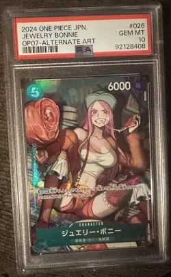 PSA 10 Jewelry Bonnie OP07-026 Alt Art One Piece Card Japanese 2024 Z667 - Image 1