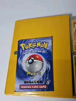 1999 Pokemon Bulbasaur Yellow Collector's Album Vintage Pocket Binder +Cards - Image 3