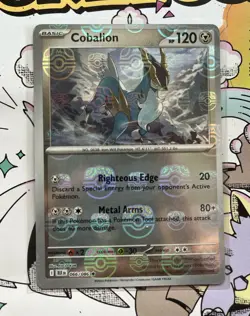 Cobalion (Master Ball Pattern) 066/086 Sv: Black Bolt Holo Pokemon Card - Image 1