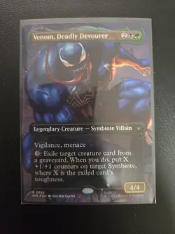 MTG Venom, Deadly Devourer (Borderless Foil) Marvel's Spider-Man 22 NM - Image 1