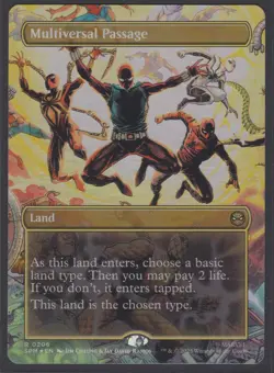 MTG Marvel’s Spider-Man Multiversal Passage (Borderless) Foil #206 Rare - Image 2