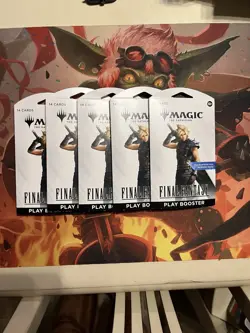 Lot Of (5) Magic The Gathering Final Fantasy Play Booster Blister Packs NEW - Image 1