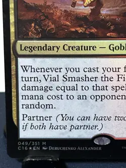 MTG: Vial Smasher the Fierce Commander 2016 Foil Mythic Rare Black Red - Image 5