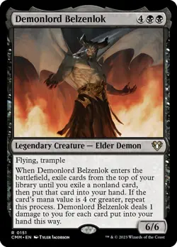 Demonlord Belzenlok Foil - Commander Masters MTG-NM - Image 1