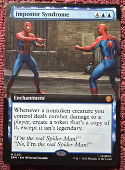 Imposter Syndrome Magic The Gathering Spider-Man Mythic Rare Ext Art #251 MINT - Image 1
