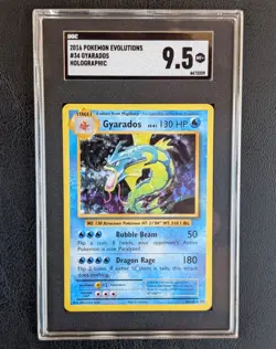 2016 Pokemon XY Evolutions Gyarados Holo #34/108 SGC 9.5 - Image 1