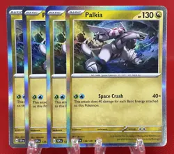 4x Pokemon TCG Palkia 136/191 Surging Sparks Holo Rare English 2024 NM - Image 1
