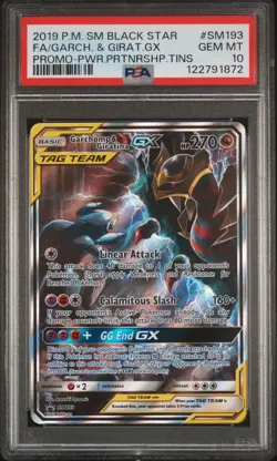 2019 POKEMON SM BLACK STAR PROMO #SM193 FULL ART/GARCHOMP & GIRATINA GX PSA 10 - Image 1