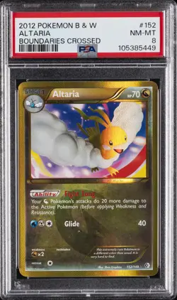 2012 POKEMON B&W BOUNDARIES CROSSED #152 ALTARIA PSA 8 - Image 1