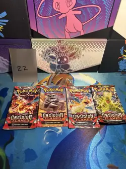 Pokemon SV Obsidian Flames Booster Pack - ART SET (Set Of 4) - Image 1
