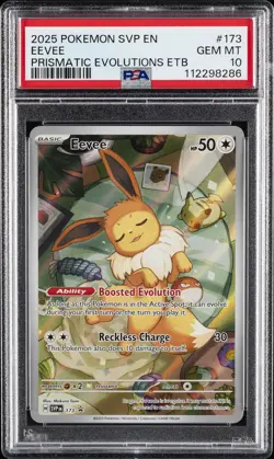 2025 POKEMON SVP EN-SV BLACK STAR PROMO #173 EEVEE PSA 10 - Image 1