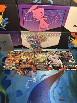 Lot of 5 Pokemon TCG - Scarlet and Violet And Sword & Shield Booster Packs - Image 1