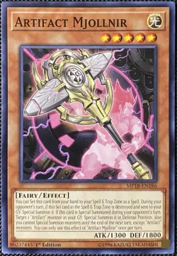Artifact Mjollnir MP18-EN186 2018 Mega-Tins Mega Pack 1st Edition Yugioh Card - Image 1