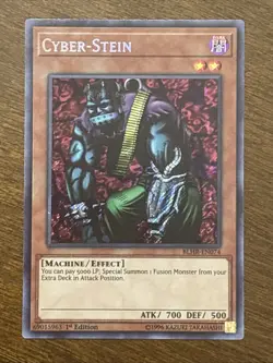 Yu-Gi-Oh! TCG Cyber-Stein BLHR-EN074 Hero's Revenge 1st Edition Secret Rare LP - Image 1