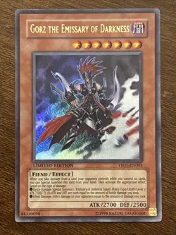 Gorz the Emissary of Darkness YR01-EN003 Promo Limited Edition Ultra Rare LP - Image 1