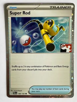 Super Rod Holo Pokemon Prize Pack Series 4 Promo Pokemon Card NM/LP Play Stamp - Image 1