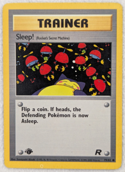 2000 Trainer Sleep! #79 Team Rocket Regular Pokemon Card Common 1st Edition - Image 2