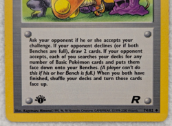 2000 Trainer Challenge! #74 Team Rocket Regular Pokemon Card UC 1st Edition - Image 4
