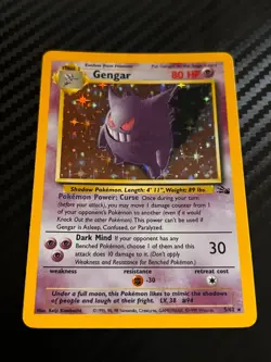 NM Gengar 5/62 Fossil Holo Vintage Clean Card Pokemon READ DESC - Image 2