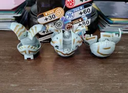Bakugan B1 Haos Falconeer, Robotallion, & Laserman Gray Set W/ Vintage Card! - Image 3