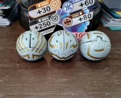 Bakugan B1 Haos Falconeer, Robotallion, & Laserman Gray Set W/ Vintage Card! - Image 5