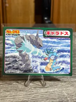 Gyarados Pokemon Card 043 Topps Japanese Trading Card Onix Battle Scene - Image 4
