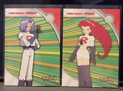 Team Rocket Jesse And James HV2 NM Non Holo Blue Logo Topps Pokemon Card! - Image 1