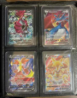 Pokemon TCG V Card Full Collection Binder - 80 Cards In Toploaders NM + Binder - Image 1