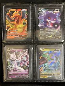 Pokemon TCG V Card Full Collection Binder - 80 Cards In Toploaders NM + Binder - Image 2