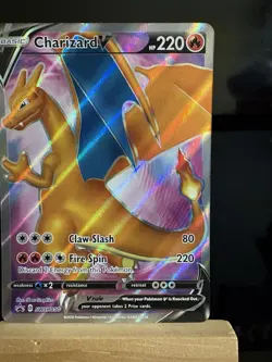 CHARIZARD V - SWSH050 Promo - Black Star NM/ LP (crease) - Pokemon TCG Card - Image 3