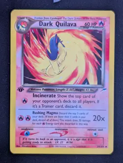 Dark Quilava 1st Edition #39/105 (Near Mint) Neo Destiny Pokemon Card - Image 1