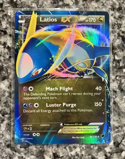 2013 Pokemon TCG Trading Card Latios EX 86/116 Holo Rare BW Plasma Freeze Card - Image 1