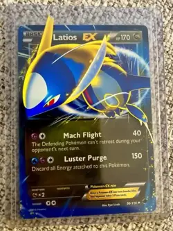 2013 Pokemon TCG Trading Card Latios EX 86/116 Holo Rare BW Plasma Freeze Card - Image 2