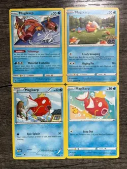 POKEMON CARDS 4 MAGIKARP 22/83 MAGIKARP 17/111 MAGIKARP 039/192 MAGIKARP 021/078 - Image 1