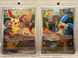 Plusle 193/182 Minun 194/182: Paradox Rift Illustration Card Set NM Condition - Image 1
