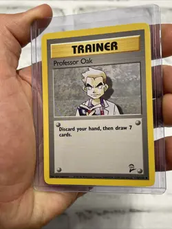 Professor Oak 116/130 - Base Set 2 - VINTAGE WotC Pokemon Card - NM/MT Uncommon - Image 2