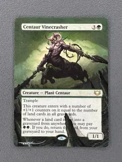 Centaur Vinecrasher MTG Edge of Eternities Hand Painted Full Altered Art Tentz - Image 1